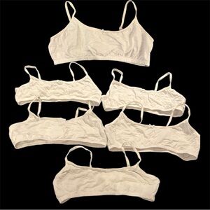 Like New Children’s Place 6 White Bralettes Set - size XL (14)